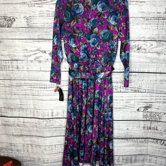 Vintage Stuart Alan Cottage Core Floral Dress Prairie Pleated NWT Deadstock 8 - Picture 5 of 7